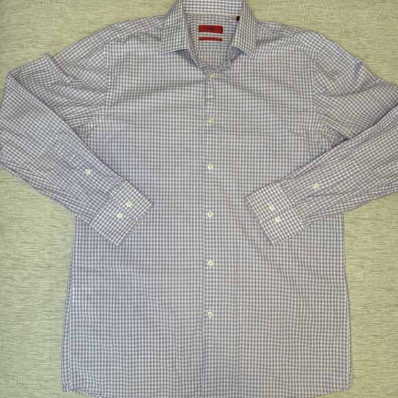 Hugo Boss Button Up Shirt Men’s 15.5 32/33 Sharp Fit Casual Business Office - Picture 1 of 11
